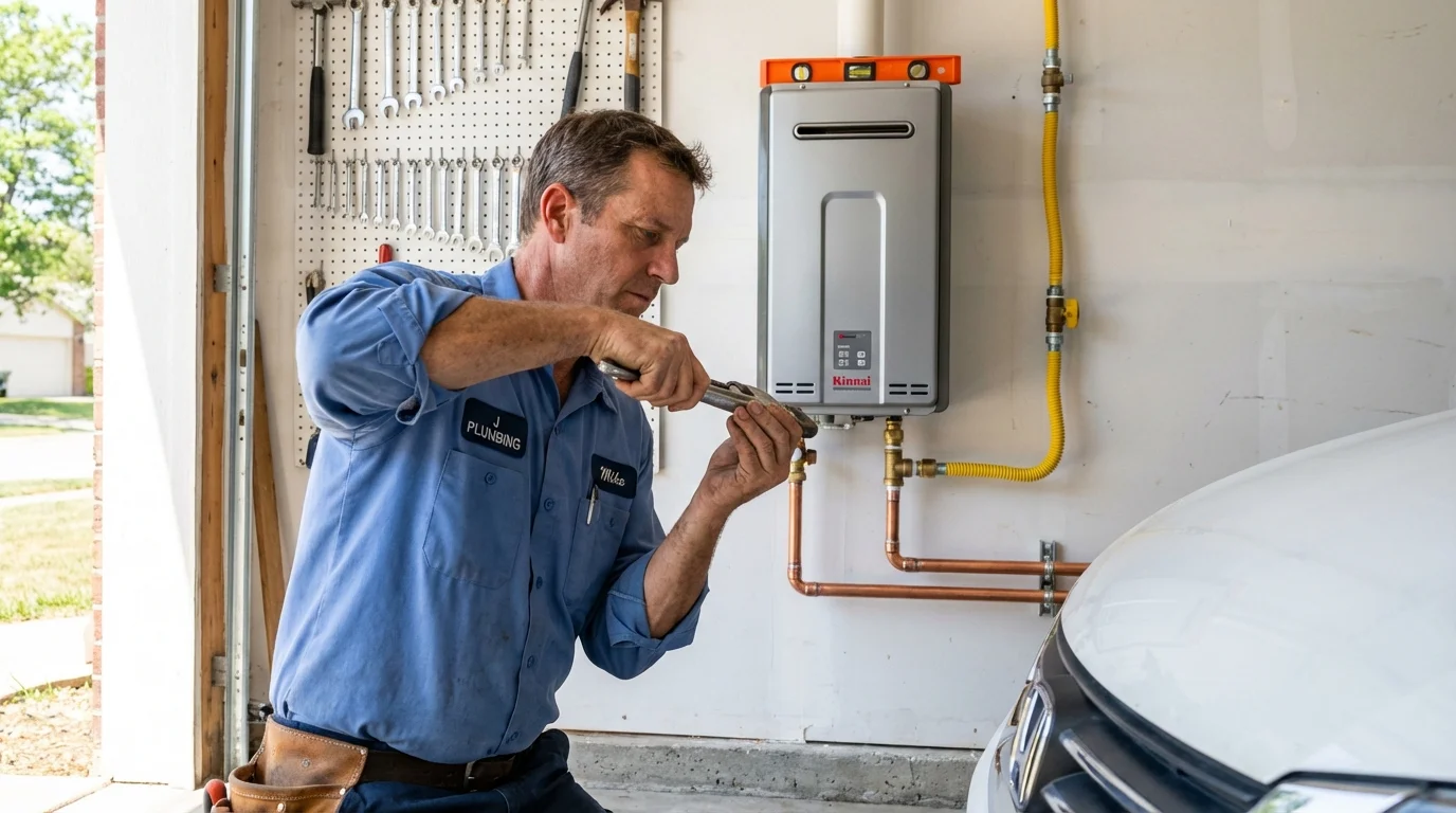Tankless water heater installation by a Johns Plumbing LLC plumber in Queen Anne